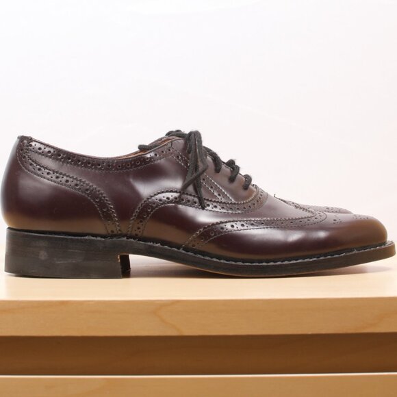 VTG NWOB Dack's Wingtip Oxford Brogue Men's Shoe 8.5 D Oxblood 🇨🇦 Calfskin - Picture 3 of 8